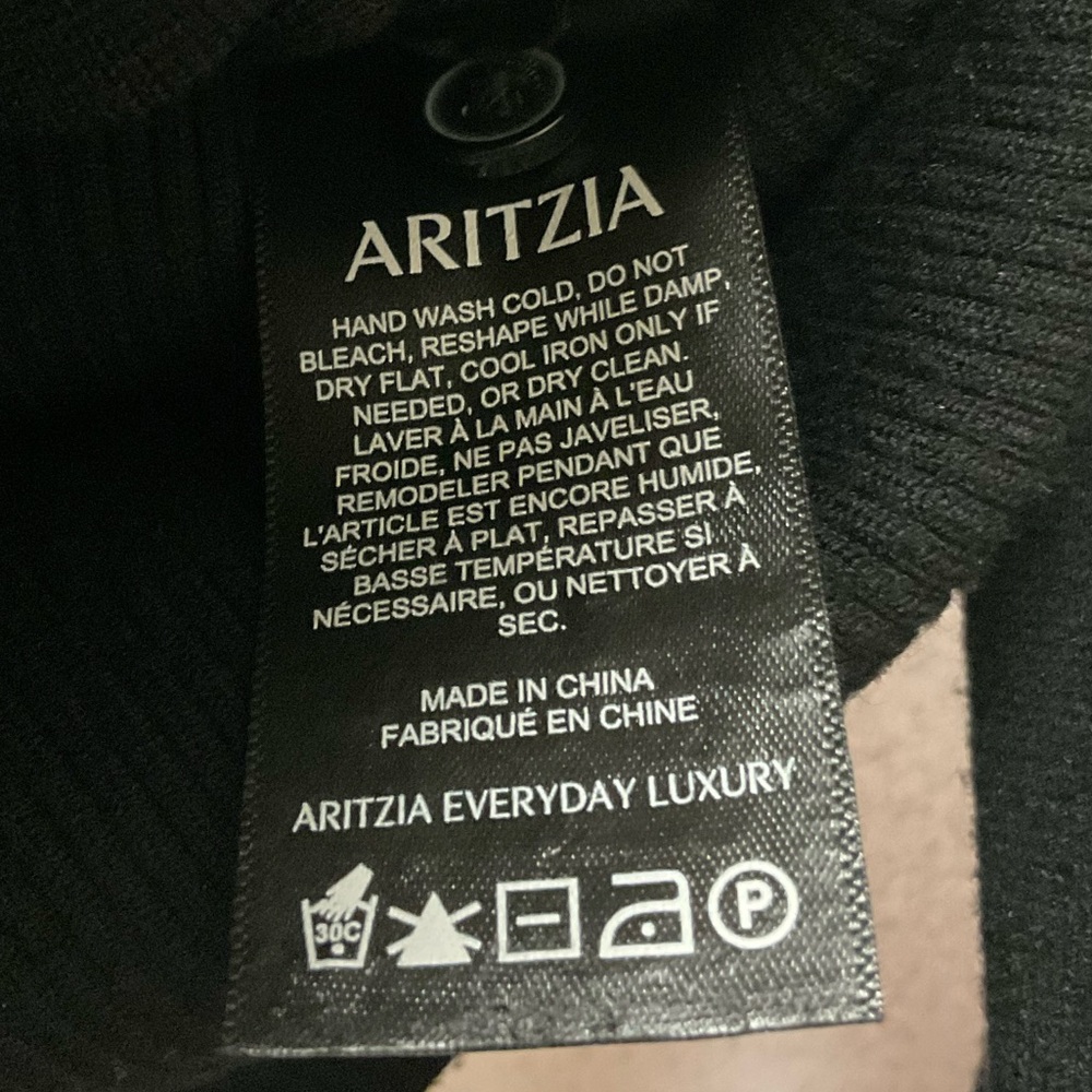 Wilfred Black Ribbed Button-Closure Cardigan - image 6